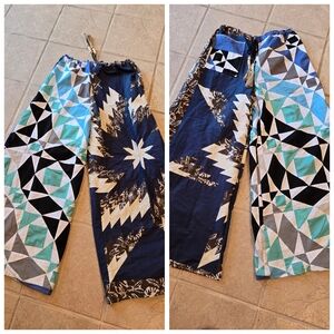 Upcycled Vtg Quilt-top Palazzo Pants Sz M-L Handmade Dont Throw It Out